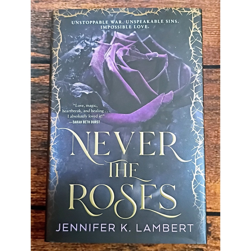 Never the‎ Roses Jennifer K Lambert Hardcover Fantasy Bramble Sprayed Edges Book